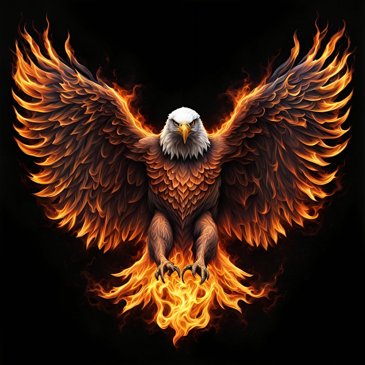 ai generated, eagle, fire, flames, burn, isolated on black, eagle, eagle, eagle, eagle, eagle